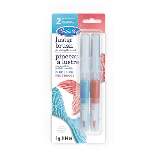Satin Ice® Blue & Red Luster Brush Set